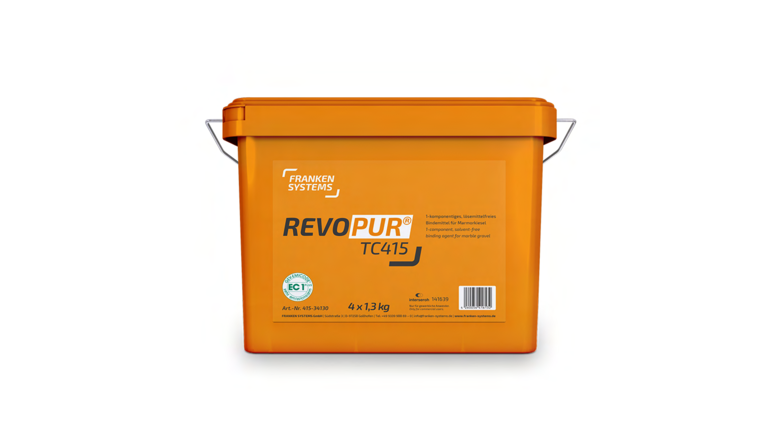 Orangener Eimer mit REVOPUR® TC415 